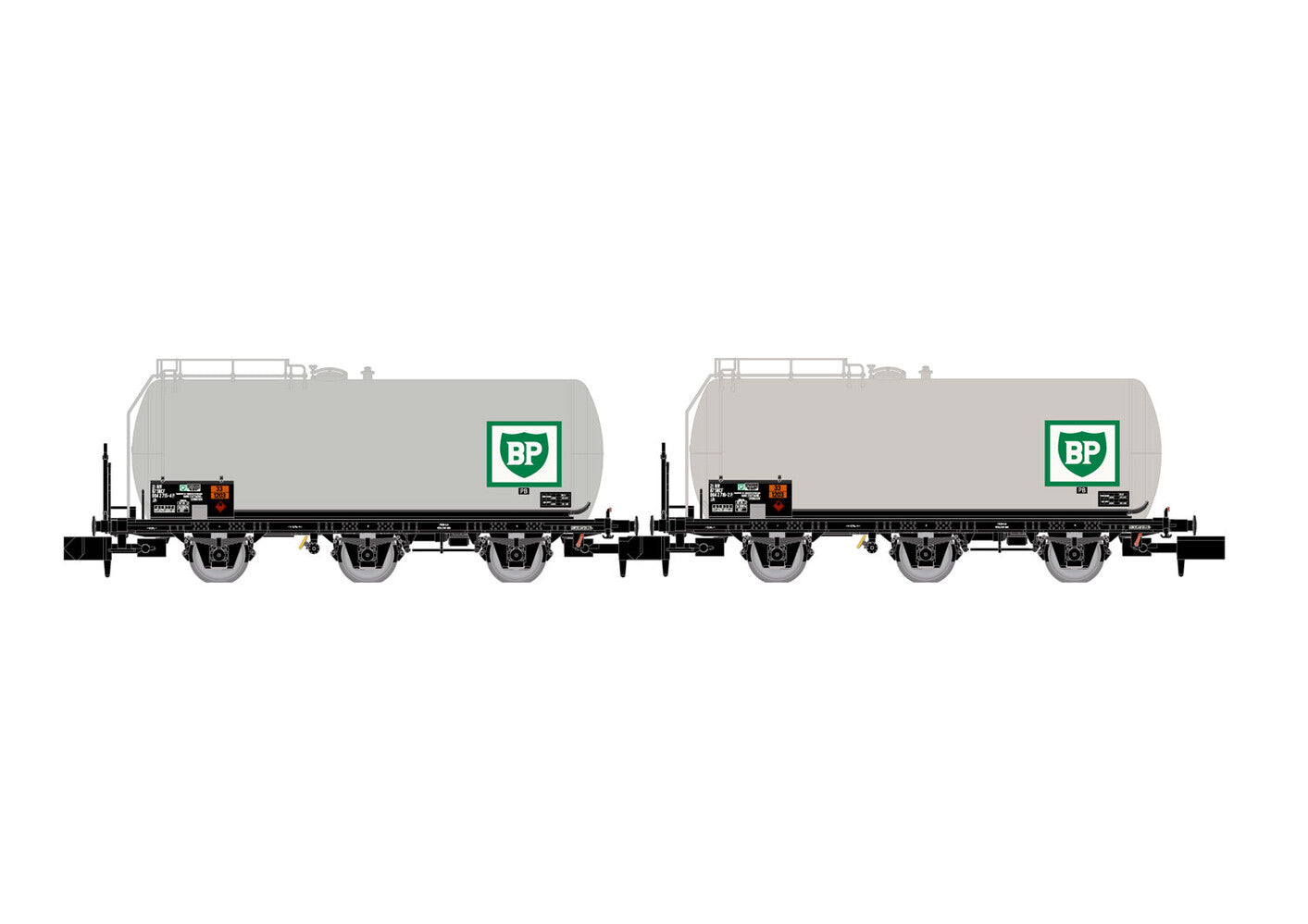 Arnold SNCF 3 Axle Tank Wagon BP Set (2) IV HIN6608 N Gauge