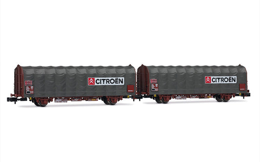 Arnold SNCF Citroen Kils K70 2 Axle Tarpaulin Wagon Set (2pcs) IV 6712 N Gauge