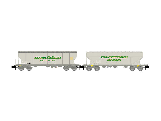 Arnold HIN6732 SNCF Transcereales CAF Grains Cereal Hopper Set (2) IV N Gauge