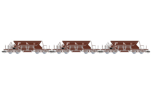 Arnold DR Fac Self Discharge Hopper Wagon Set (3) IV TT Gauge HIN9746