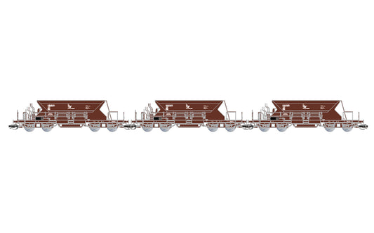 Arnold DR Fac Self Discharge Hopper Wagon Set (3) IV TT Gauge HIN9747