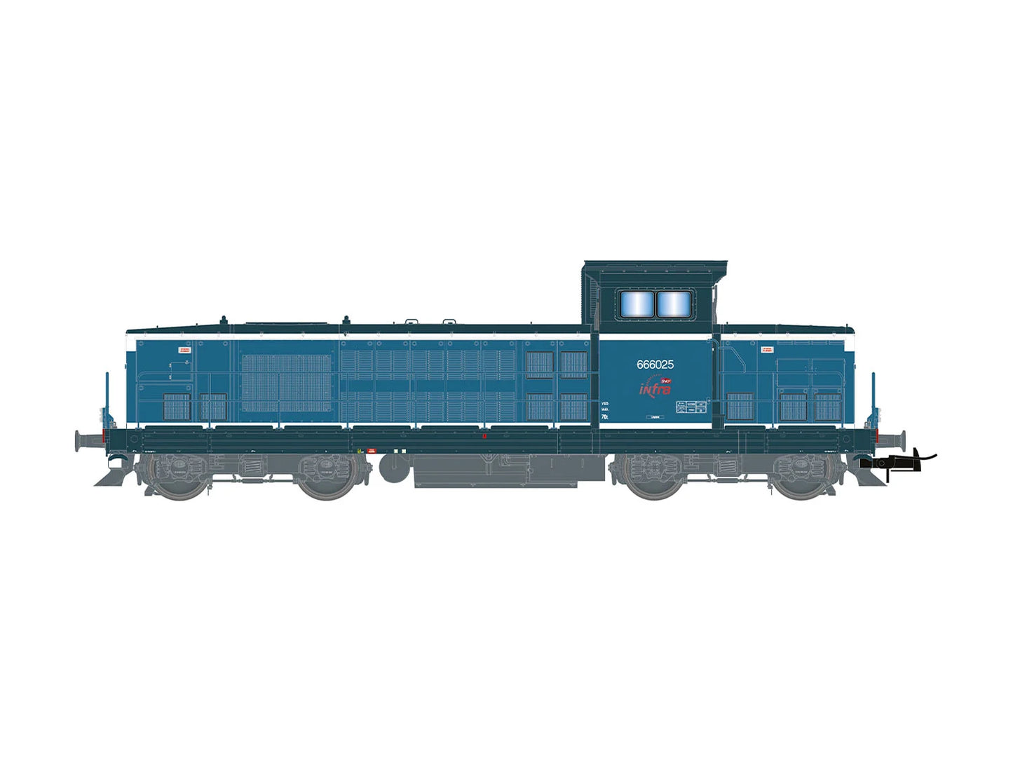Jouef SNCF Infra BB 666025 Diesel Locomotive VI HO Gauge HJ2475