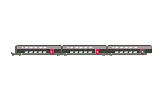 Jouef SNCF TGV Duplex Carmillon Coach Pack (3) VI HJ3017 HO Gauge