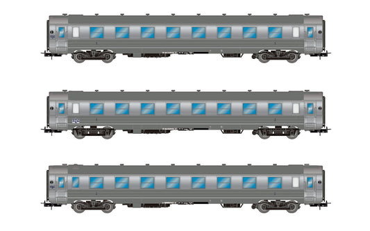 Jouef SNCF DEV Inox Coach Set (3) III HO Gauge HJ4174