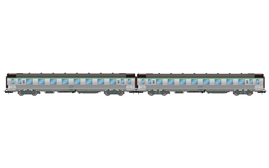 Jouef SNCF DEV Inox Coach Set (2) IV HO Gauge HJ4177