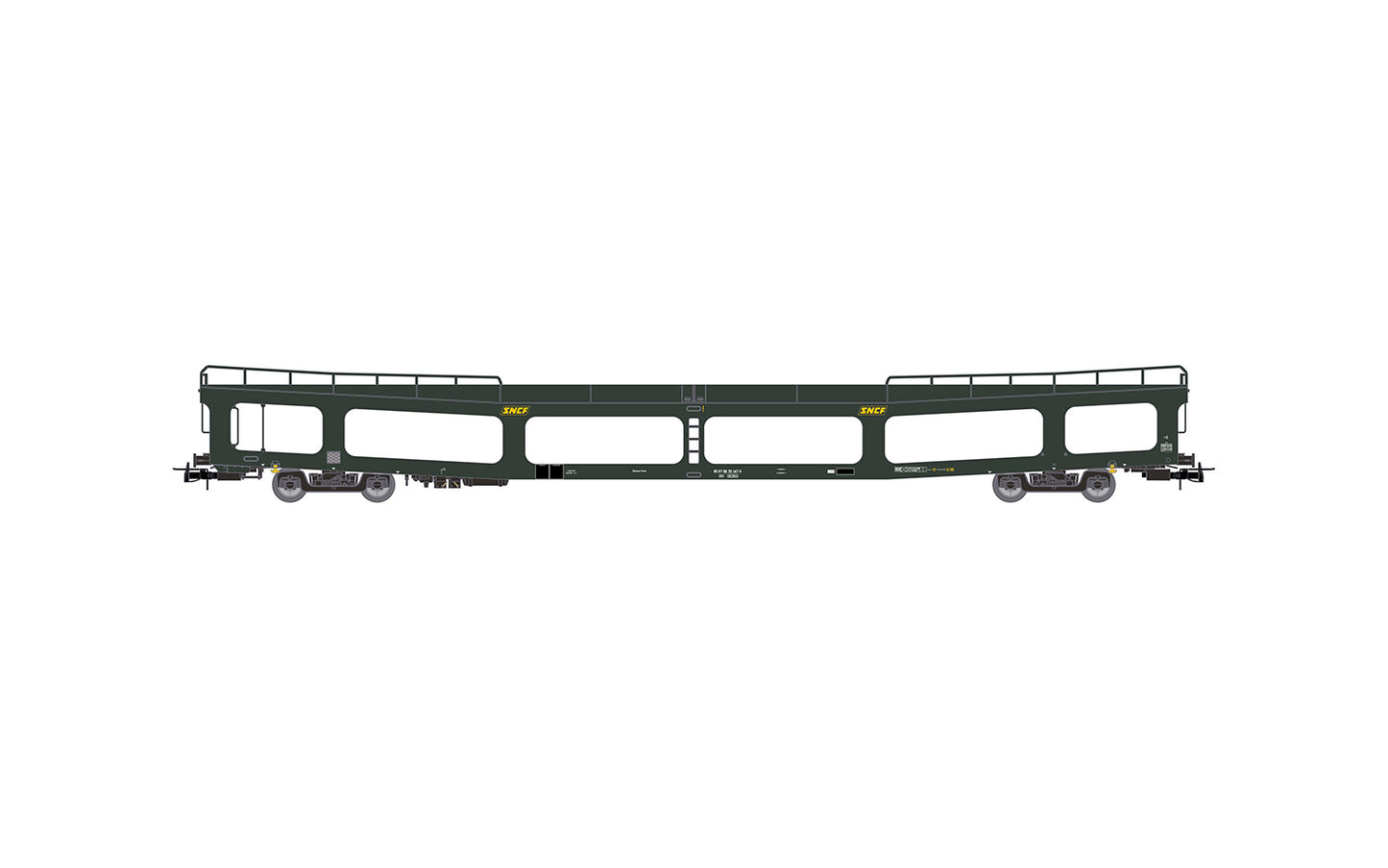 Jouef SNCF DD DEV66 Car Transporter Green Encadre IV HJ4187 HO Gauge