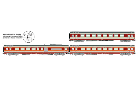 Jouef SNCF Gran Confort TEE Le Kleber Coach Set (3) IV HO Gauge HJ4192