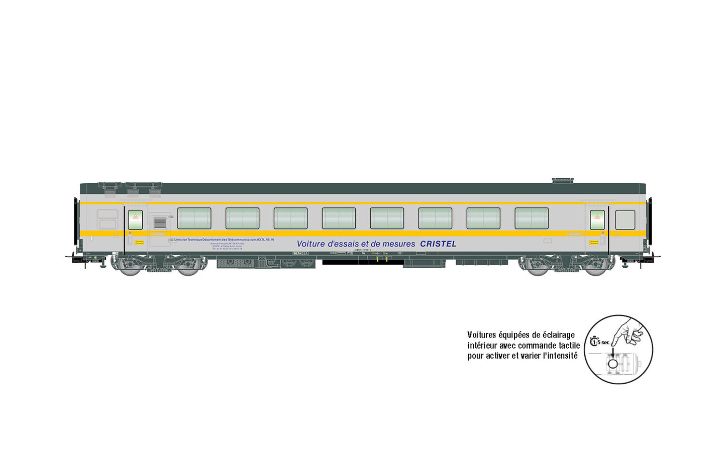 Jouef SNCF Cristel Track Measurement Coach VI HO Gauge HJ4195