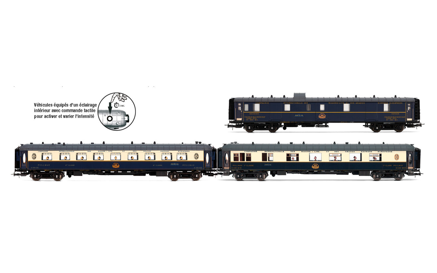 Jouef CIWL Etoile du Nord Coach Set (3) II HO Gauge HJ4199