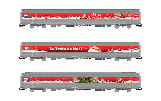 Jouef SNCF Train du Noel Coca Cola 2010 Coach Set (3) VI HO Gauge HJ4200
