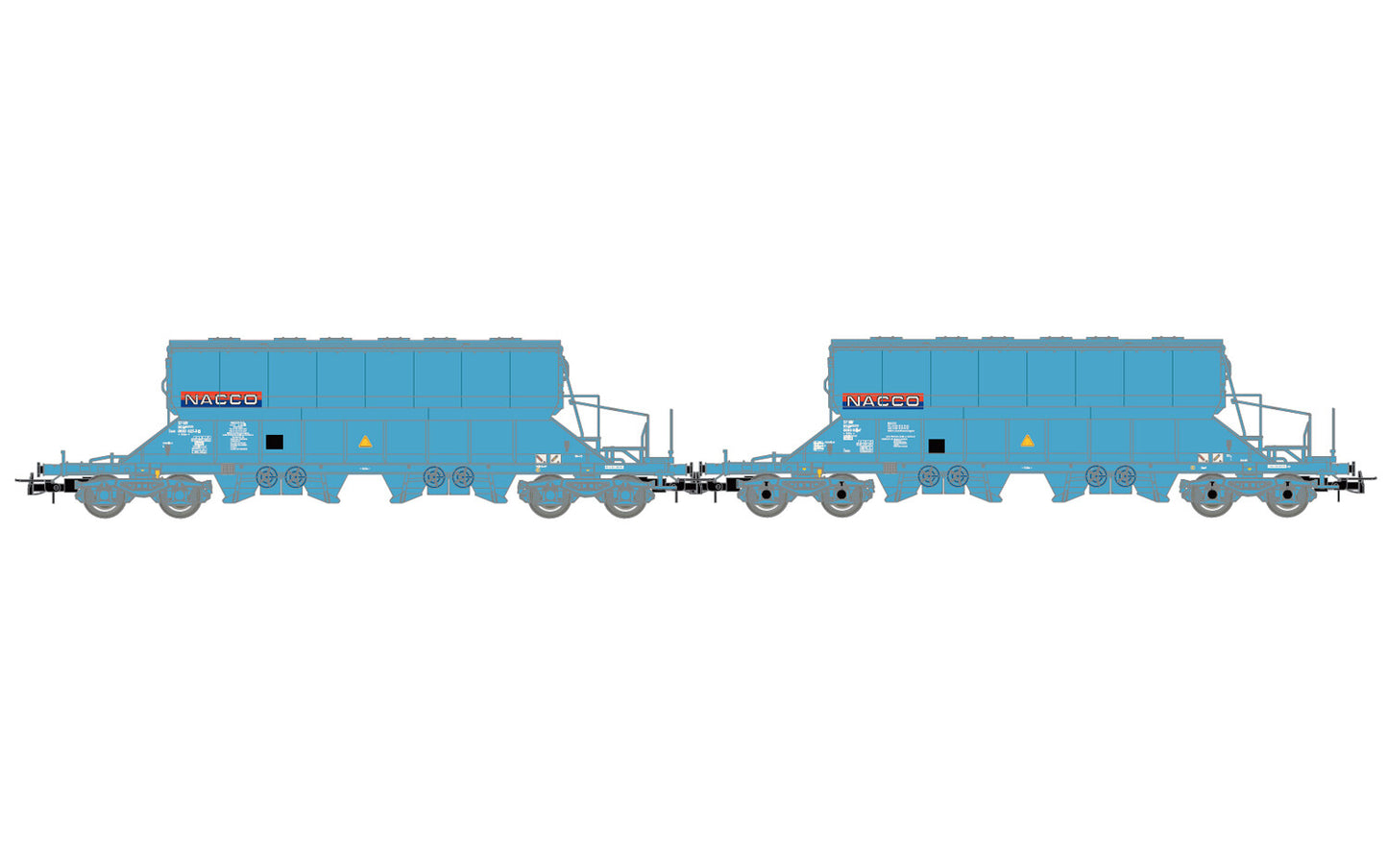 Jouef NACCO Taoos Hopper Wagon Set (2) VI HO Gauge HJ6230