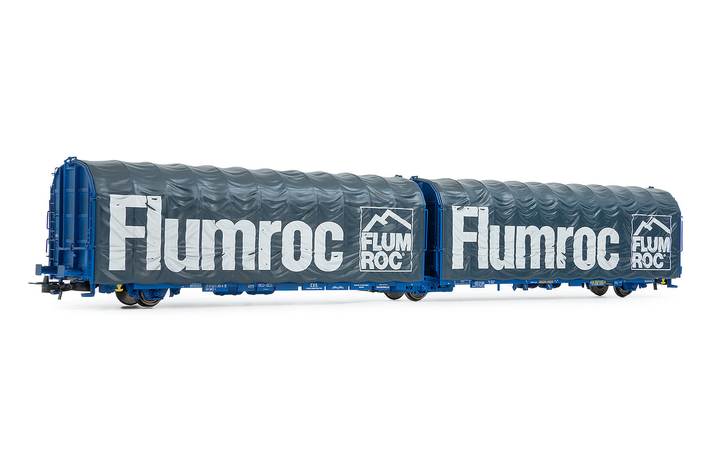 Jouef SNCF Lailps23 Articulated Tarpaulin Wagon Set (2) VI HO Gauge HJ6252