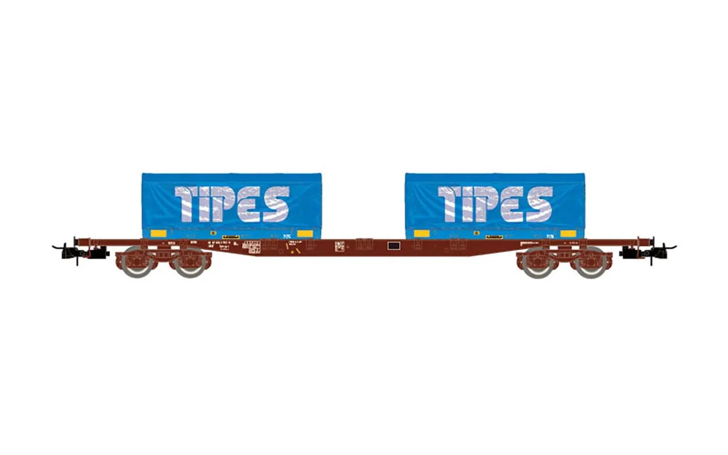Jouef SNCF S70 Container Wagon w/2x20' TIPES Container Load V HJ6260 HO Gauge
