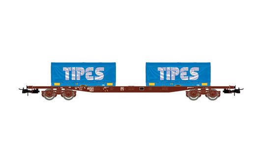 Jouef SNCF S70 Container Wagon w/2x20' TIPES Container Load V HJ6260 HO Gauge