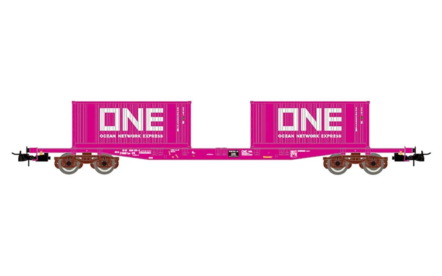 Jouef Touax S7B Container Wagon w/2x20' ONE Container Load V HJ6261 HO Gauge