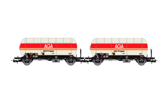 Jouef SNCF AGA Progas Gas Tank Wagon Set (2) IV HO Gauge HJ6289