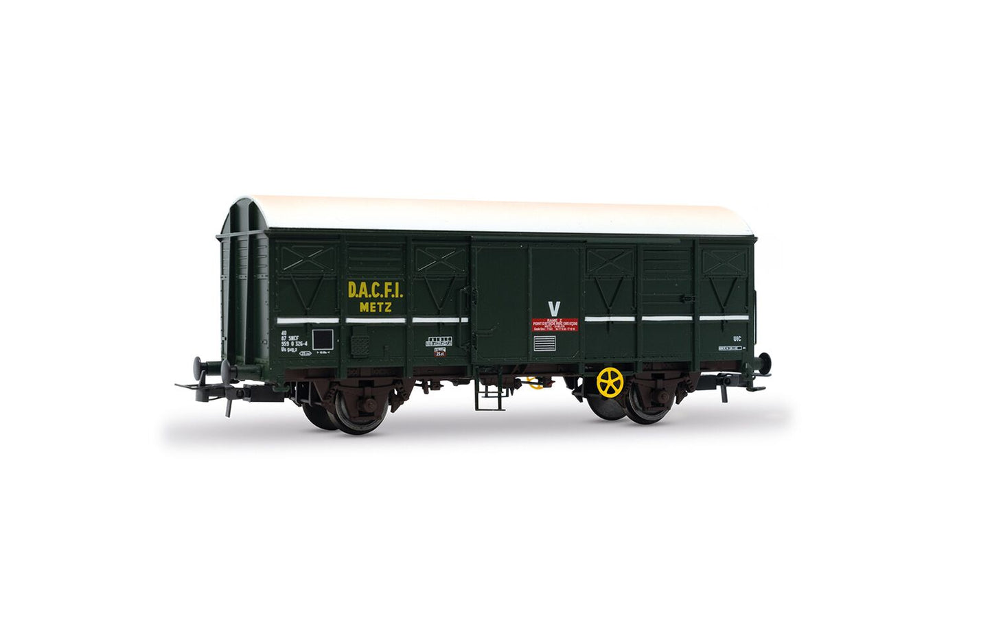 Jouef SNCF G4 DACFI Metz Green Covered Wagon V HJ6290 HO Gauge