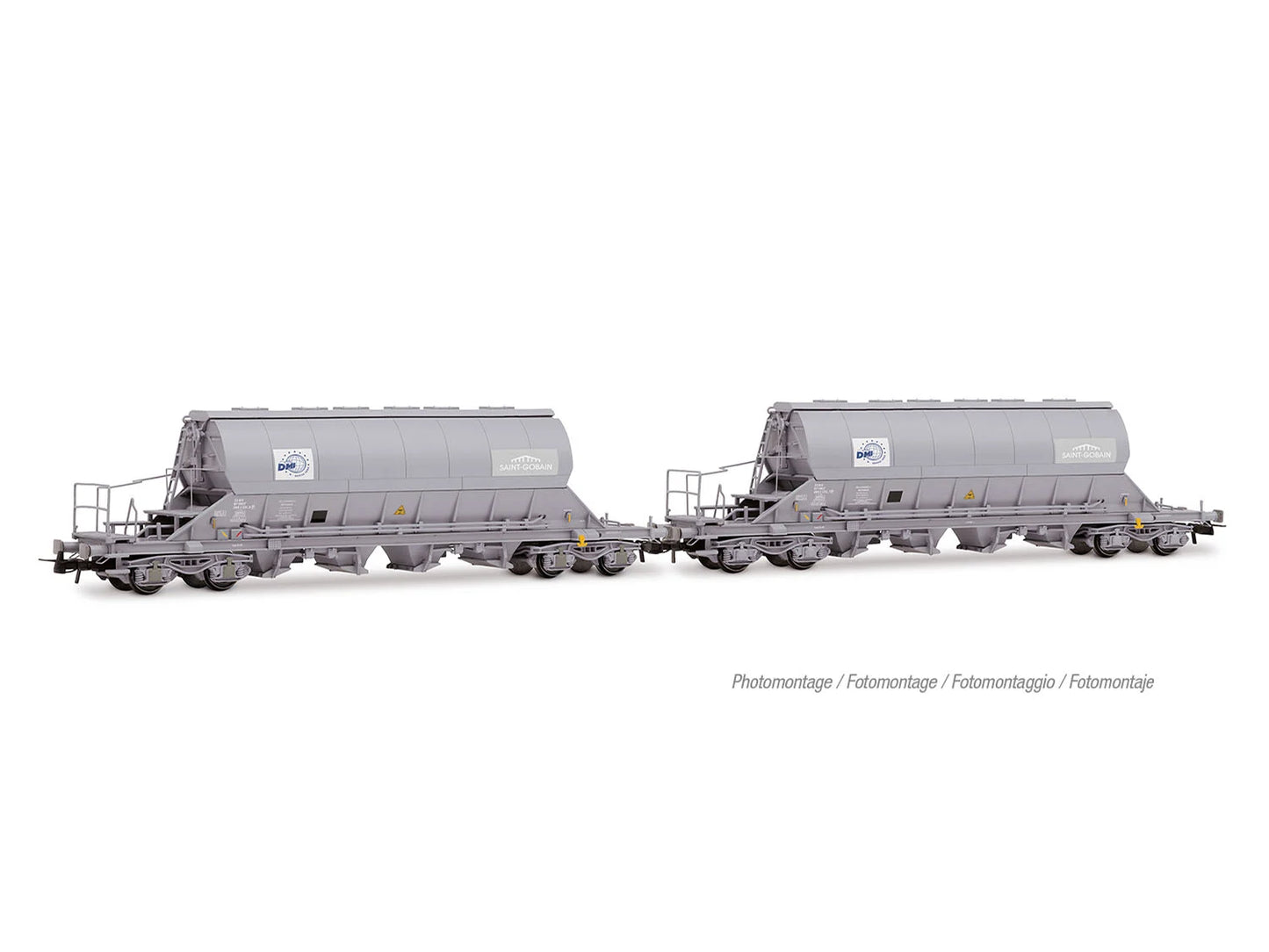 Jouef SNCF Taoos DMI/Saint Gobain Hopper Wagon Set (2) V HJ6306 HO Gauge