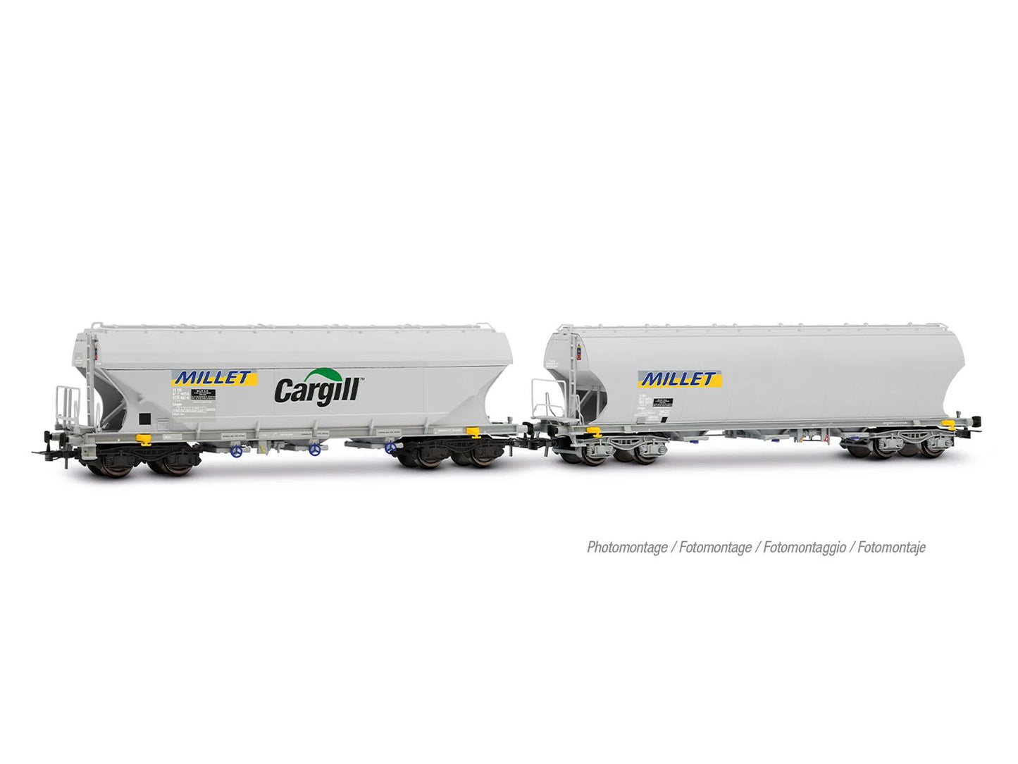Jouef SNCF Millet Cereal Hopper Wagon Set (2) VI HJ6320 HO Gauge