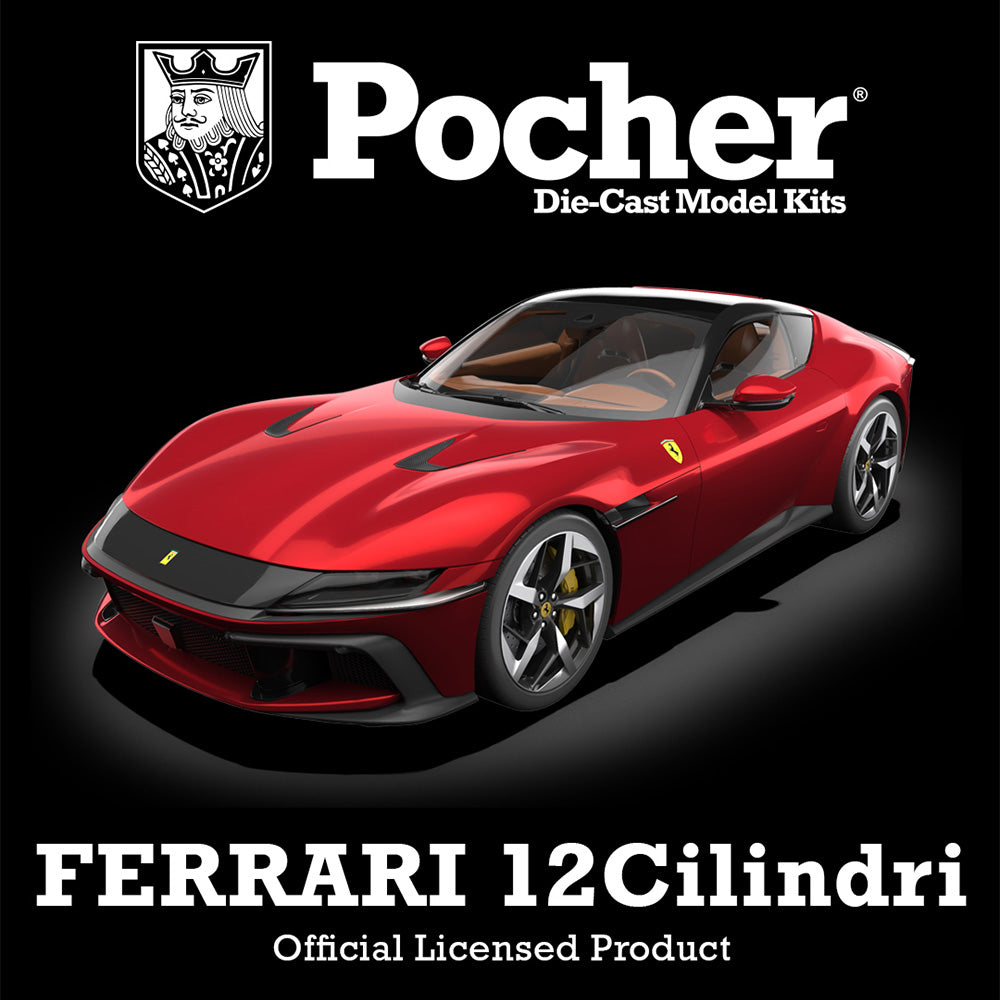 Pocher Ferrari 12Cilindri Rosso Imola 1:8 Metal Diecast Model Kit HK126