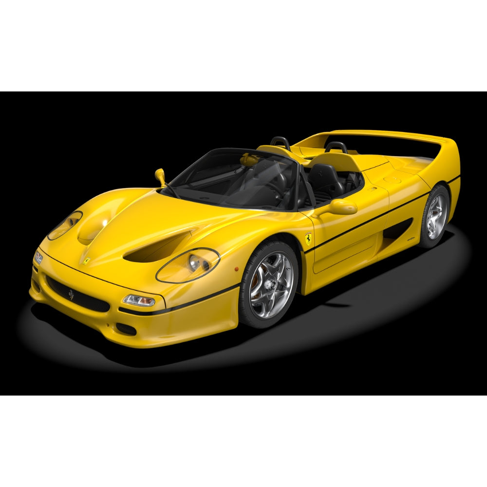 Ferrari F50 Giallo Modena Yellow 1:8 Metal Diecast Model Kit - HK63