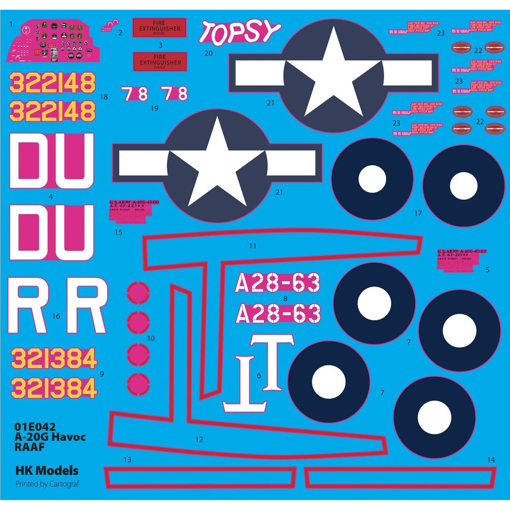 Hong Kong Models 01E42 Douglas A-20 Havoc (RAAF) 1:32 Model Kit - Master Edition