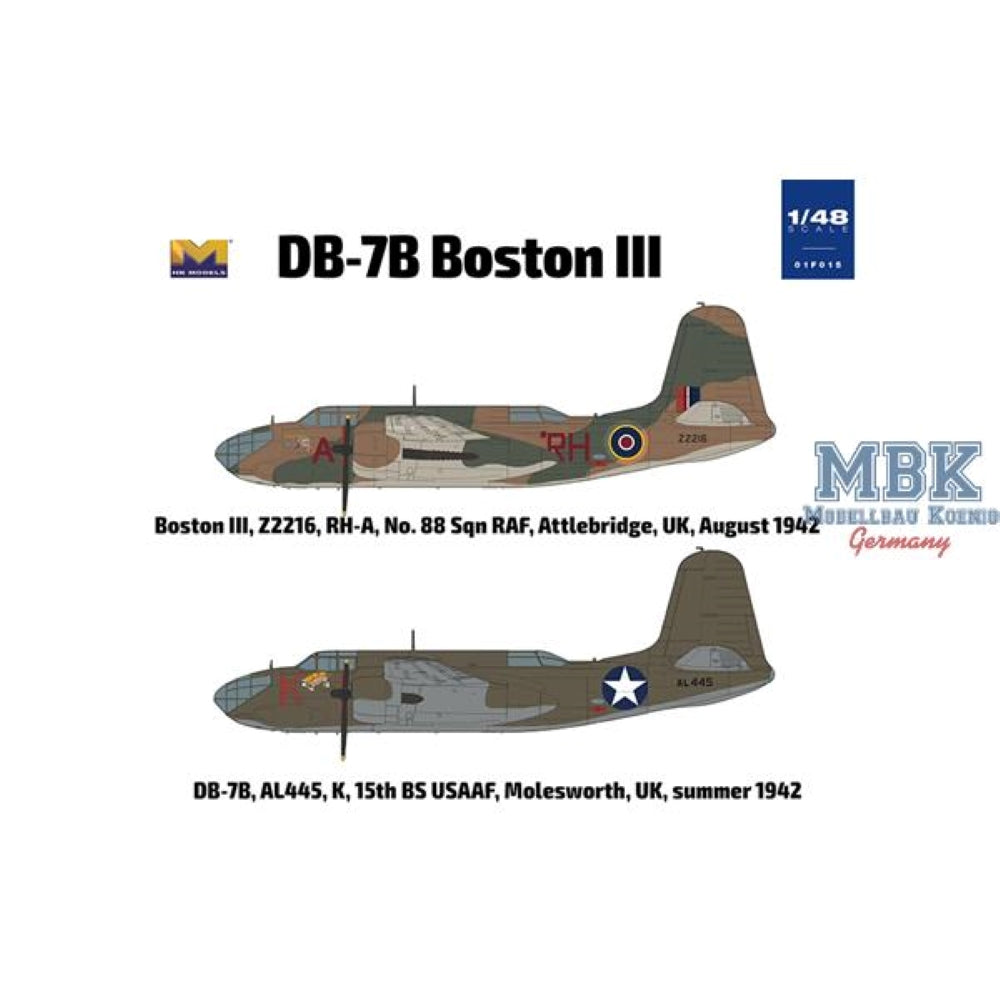Hong Kong Models 01F015-LTD Douglas Boston III / US DB-7B - LE 3D 1:48 Model Kit