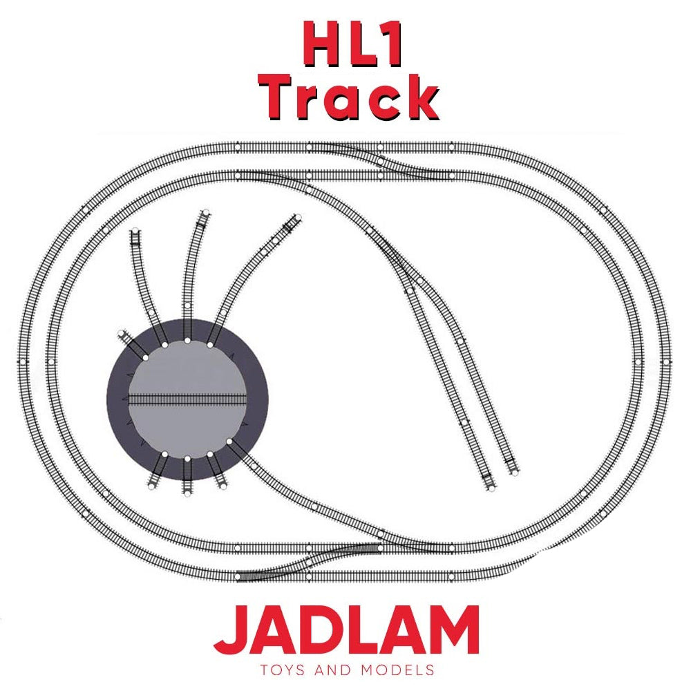 HORNBY Train Set Track HL1 Starter Layout - Double Oval Approx. 1.6m x 1.1m