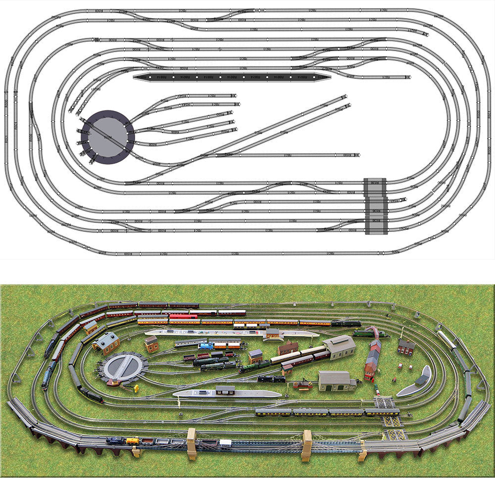 HORNBY Digital Train Set HL12 Large Layout - Multi Track with 2 Trains ...