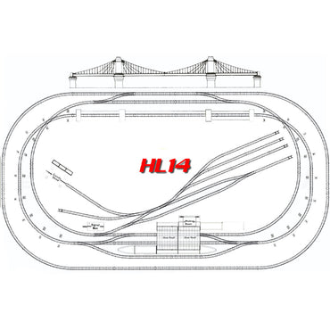 HORNBY Train Set Track HL14 Jadlam Railway Layout w/Grand Suspension Bridge
