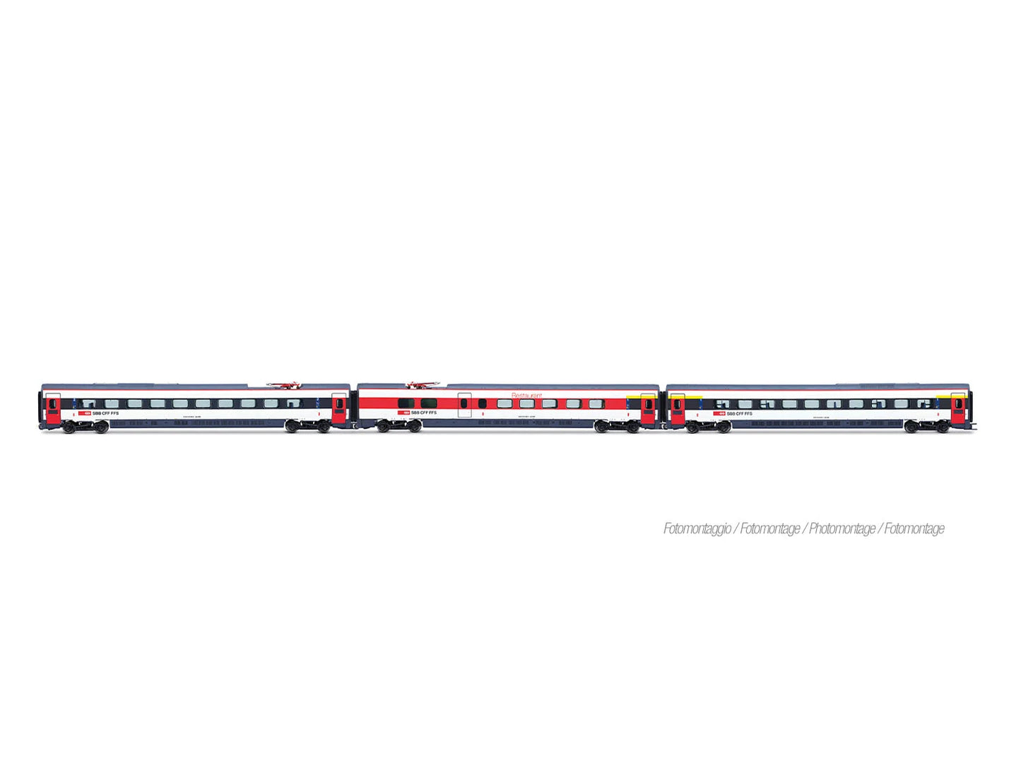 Lima HL4690 SBB ETR610 ICN Intermediate Coach Set (3) VI HO Gauge