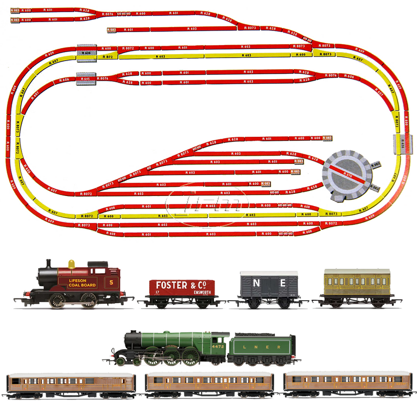 HORNBY Analogue Train Set HL5 Huge Jadlam Layout with 2 Trains, Rollin ...