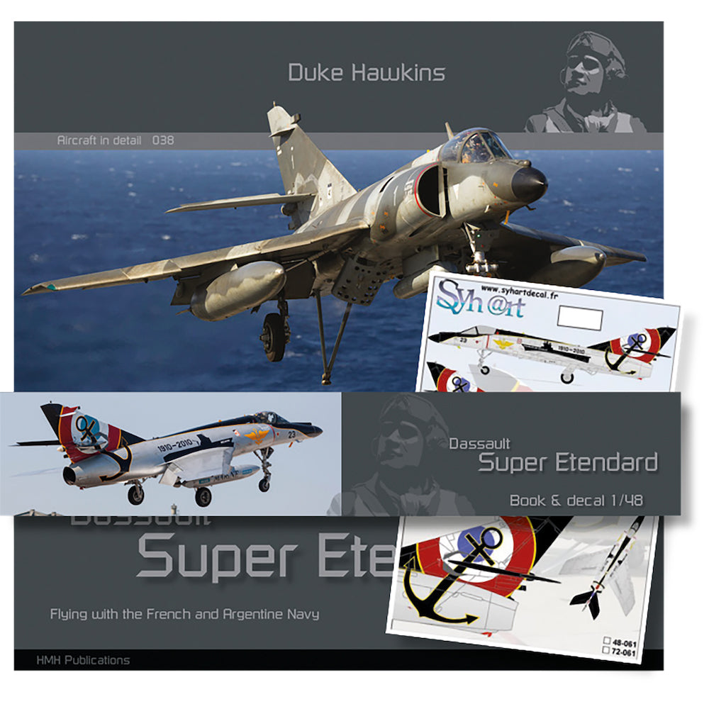 HMH Publications: Duke Hawkins Dassault Super Etendard Book & 1:48 Decals DH-038