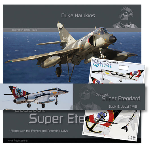 HMH Publications: Duke Hawkins Dassault Super Etendard Book & 1:48 Decals DH-038