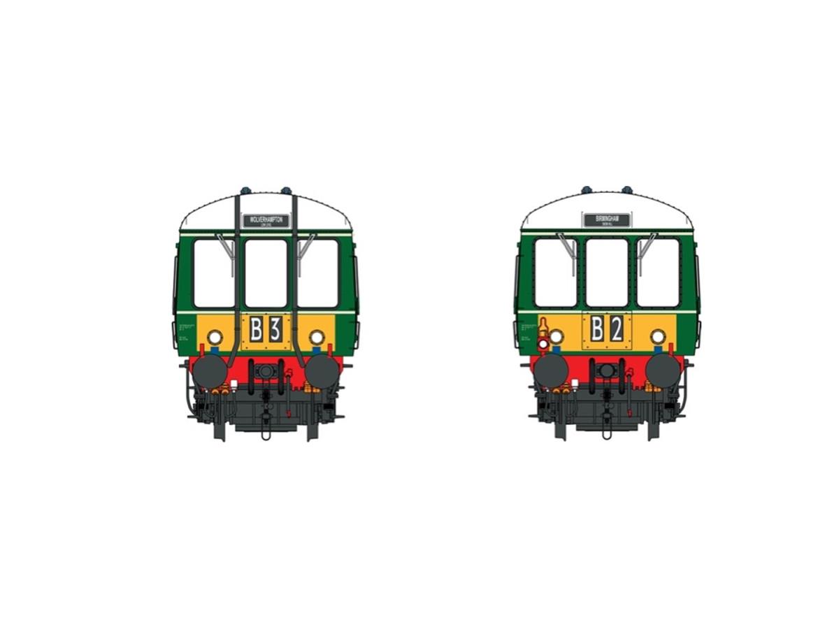 Heljan Class 122 M55005 BR Green w/Small Yellow Panels HN1261 TT Gauge