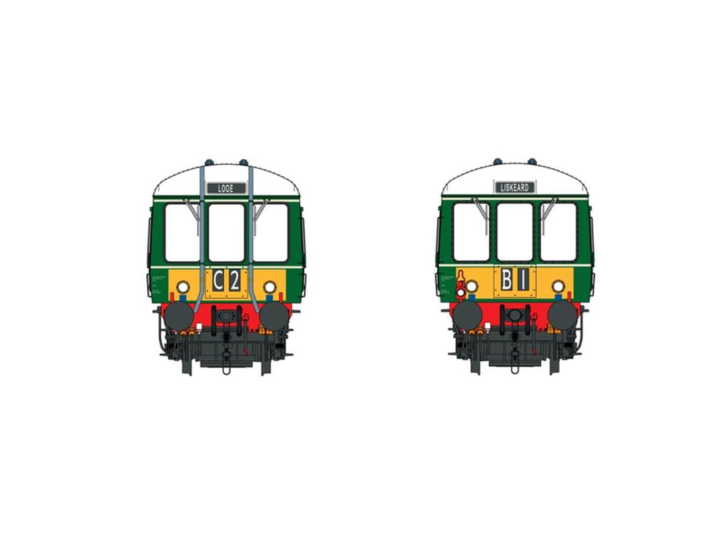Heljan Class 122 W55003 BR Green w/Small Yellow Panels HN1262 TT Gauge