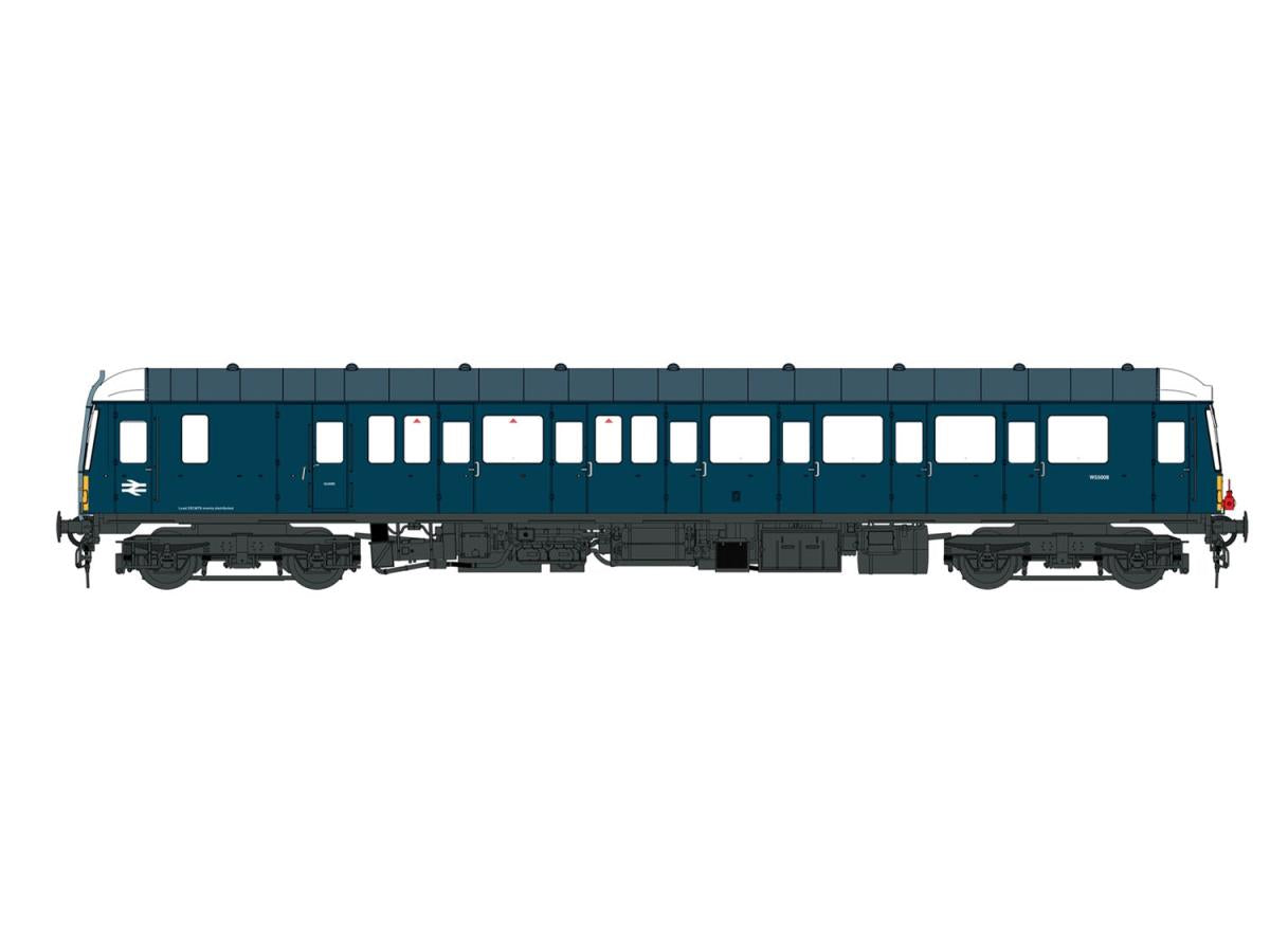 Heljan Class 122 W55008 BR Blue w/Small Yellow Panels HN1263 TT Gauge