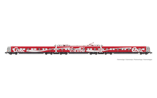 Arnold HN2496 DB, 3-unit EMU, class 420, grey/orange livery with "Coca-Cola", two pantographs, ep. IV N Gauge