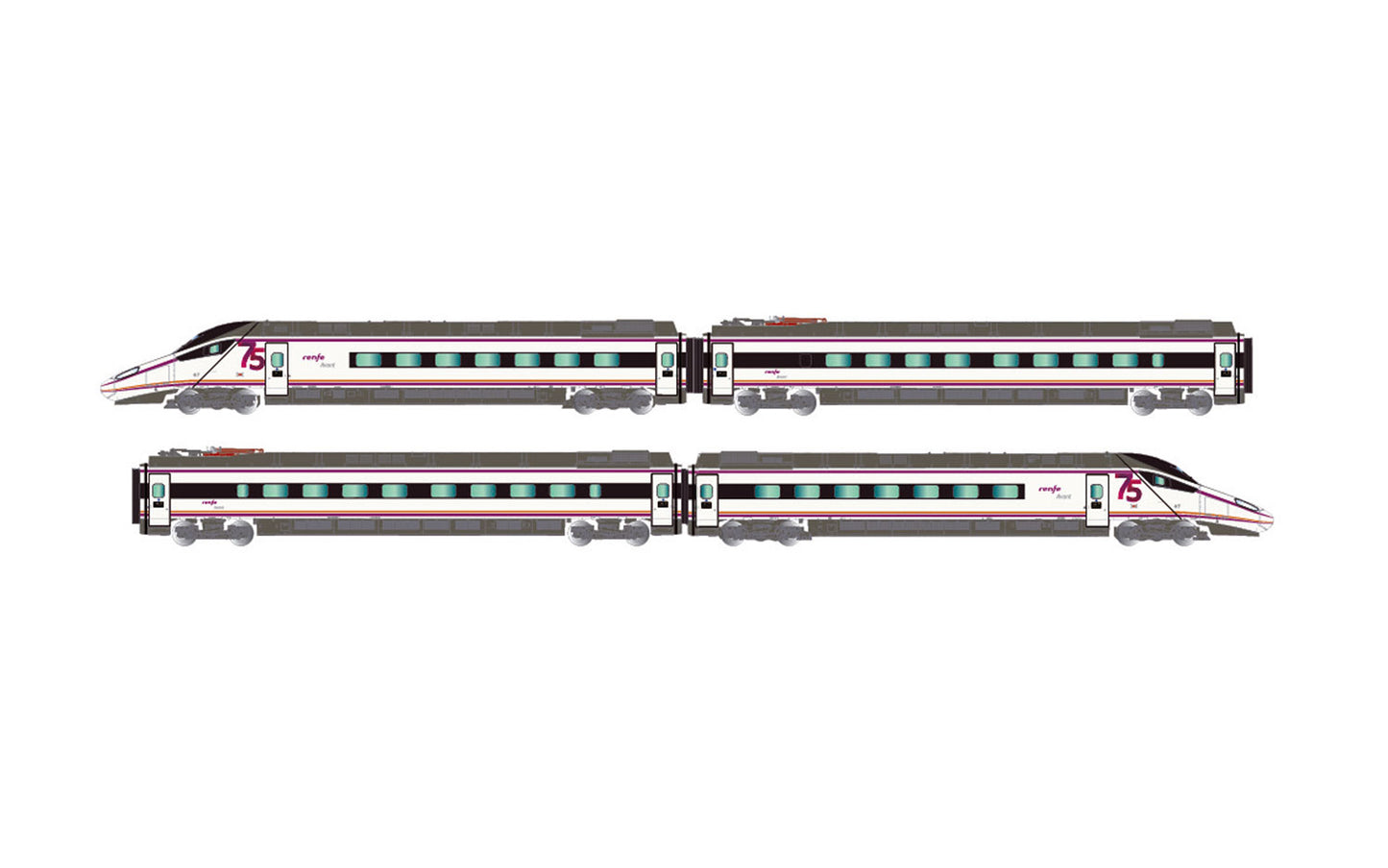 Arnold HN2578 RENFE, S-114, 4-unit high-speed EMU "75 anniversary", ep. VI N Gauge