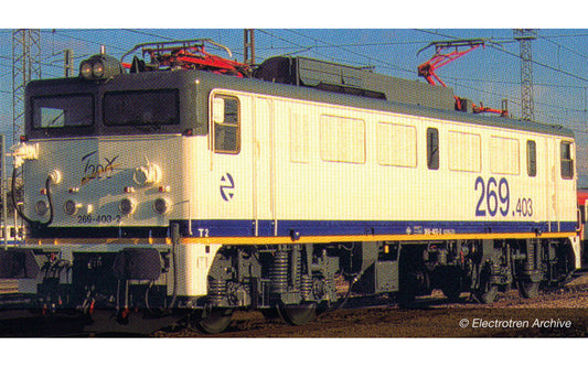 Arnold HN2592 RENFE, electric locomotive 269.400, "Talgo 200" with yellow stripe livery, ep. V N Gauge
