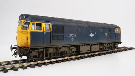 Heljan Class 27 032 BR Blue Highland Rail Stag Emblems Weathered O Gauge Diesel Model Train HN2777