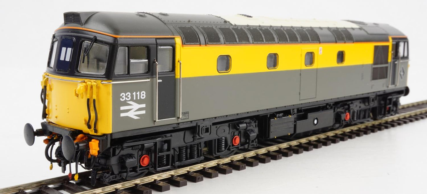 Heljan 3365  Class 33 118 BR Civil Engineers Grey/Yellow OO Gauge