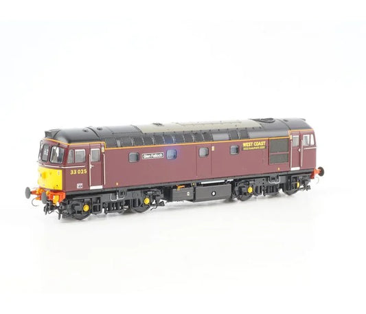 Heljan Class 33 025 Glen Falloch West Coast Maroon (DCC-Sound) HN34253 OO Gauge