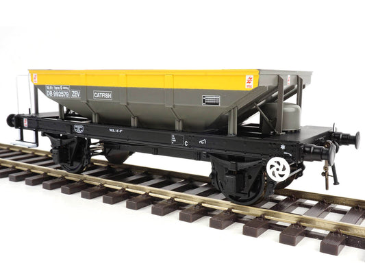 Heljan 4358  ZEV Catfish Hopper BR Civil Engineers Grey/Yellow DB992579 O Gauge