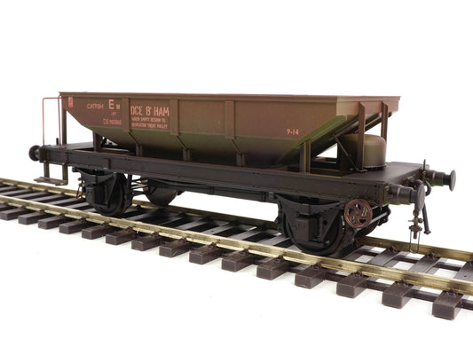 Heljan 4361  Catfish Hopper BR Olive Green DB983860 Weathered O Gauge