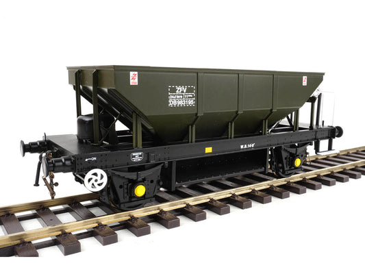 Heljan 4380  Dogfish Hopper BR Olive Green Late DB983195 O Gauge