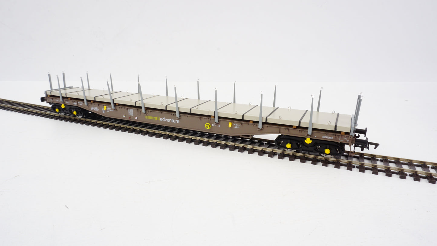 Heljan Cargowaggon IGA Bogie Flat RailAdventure Barrier Set (2) OO Gauge Wagon HN5115
