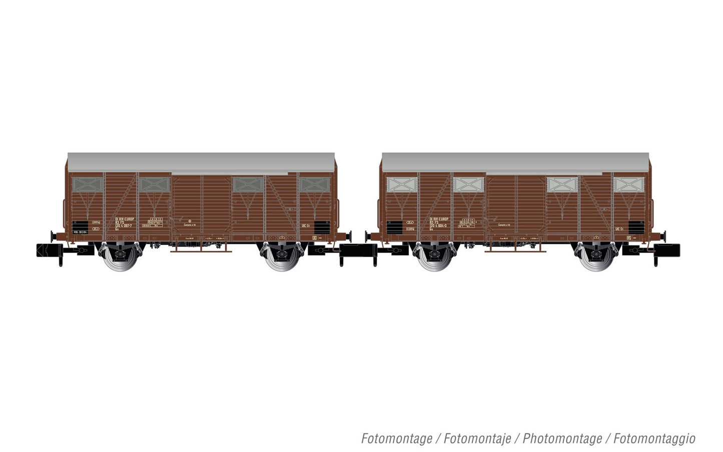 Arnold HN6574 FS, 2-unit pack Gs wagons, brown livery, ep. IV N Gauge