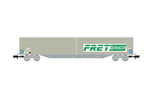 Arnold HN6636 SNCF, 4-axle sliding walls wagon Habbins,"FRET", ep. IV-V N Gauge