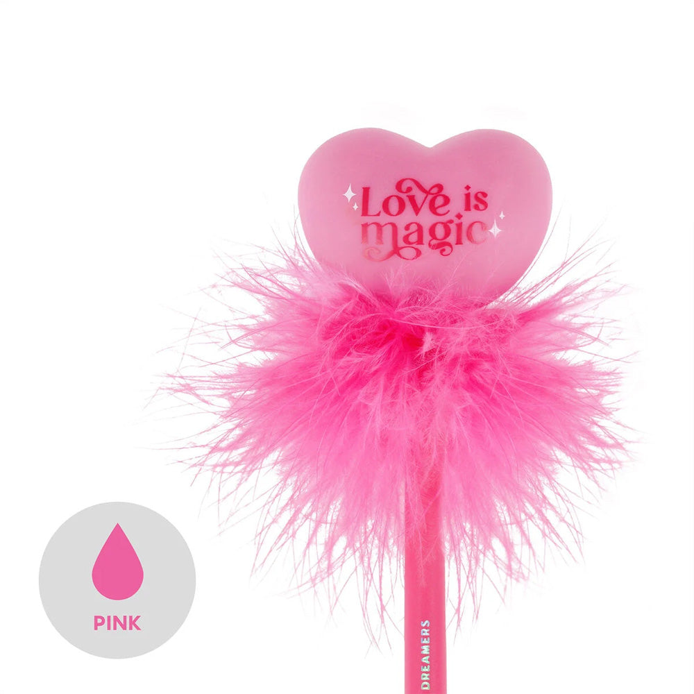 Legami Light-up Ballpoint Pen - Heart - Writing is Magic